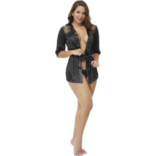 Transparent Porno Sexy Lace Lingerie Set Erotic Underwear Women Waist Belt Bondage Tulle Nightgown Ladies Panties Sex Costume