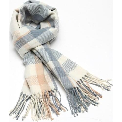 Scienwear 2021 Cashmere Scarves Luxury Plaid Scarf For Womens And Mens Cappa Opera Cape Wraps Tippet Winter Ladies Thick Female