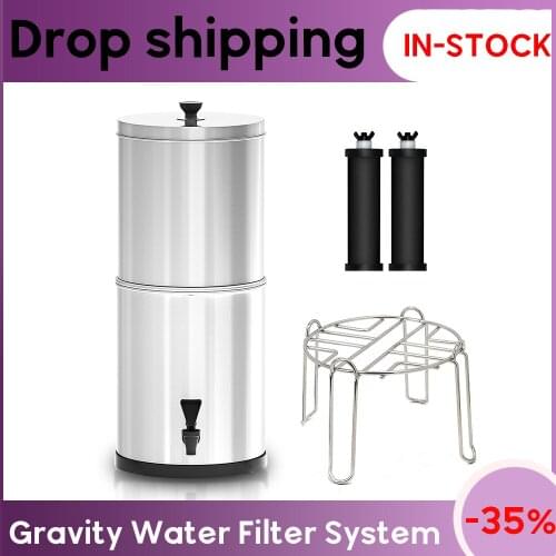 Gravity Water Filter System with 2pcs Water Filters Replacement for Gravity Filter System Water Purifier Replacement Filters