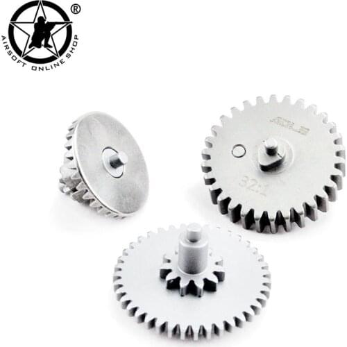 AOLS 12:1 13:116: 1 18:1 AEG Gear-Set Steel material 9Teeth Sector Gear Reinforced Steel with Super Torque suit for airsoft V2/3