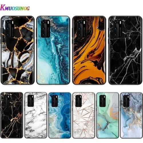 Silicone Cover Granite Stone Marble Texture for Huawei P Smart Z S Plus 2020 2019 Nova 5T 5i 5 4e 4 3i 3e 3 2i Phone Case