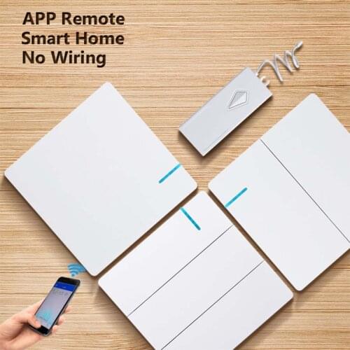 Smernit wireless switch 220v smart wifi wall switch wireless remote control light switches waterproof touch push button switch