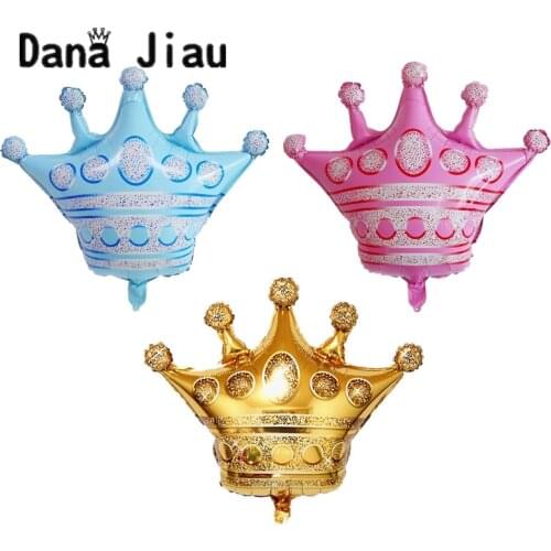 Wed decor big pink grown party foil Balloon 30 years old Happy Birthday decoration golden crowns baby shower wedding helium ball