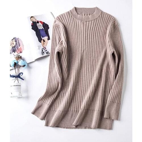 170Kg Plus Size Womens Loose Bust 160dcm Pullover O-Neck Bottoming Sweater 6XL 7XL 8XL 9XL 10XL Long Sleeve Knitted Sweater