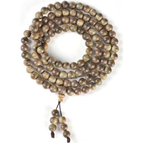 Tibetan Buddhism 108 kalimantan Eaglewood prayer Beads Mala Necklace