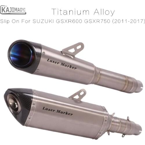 For SUZUKI GSXR600 GSXR750 2011-2017 Motorcycle Exhaust System Modified Middle Link Pipe Escape Titanium Alloy Muffler