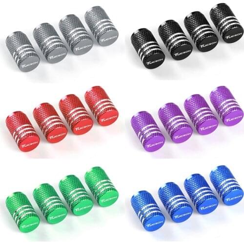 4pcs car Aluminum alloy Wheel Stem Covers Tire Valve Caps Decoration for hyundai tucson accessories car styling