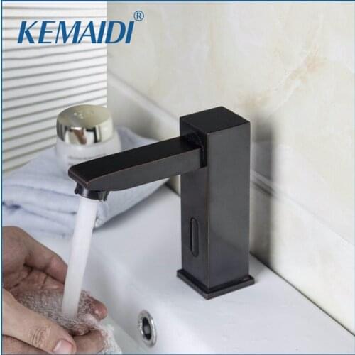 KEMAIDI ORB Hot And Cold Automatic Hands Touch Free Sensor Faucet Bathroom Sink Tap Bathroom Faucet Brass Material