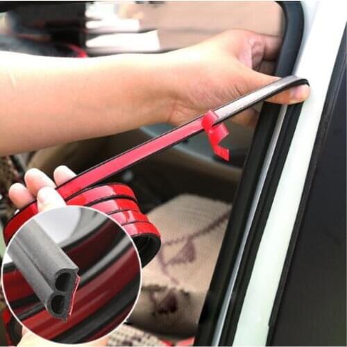 5M Car Door Seal Strips Sticker Sound Insulation Seal Door Collision Strip Wipe Dust Water Universal Hood Noise Reduction Tape