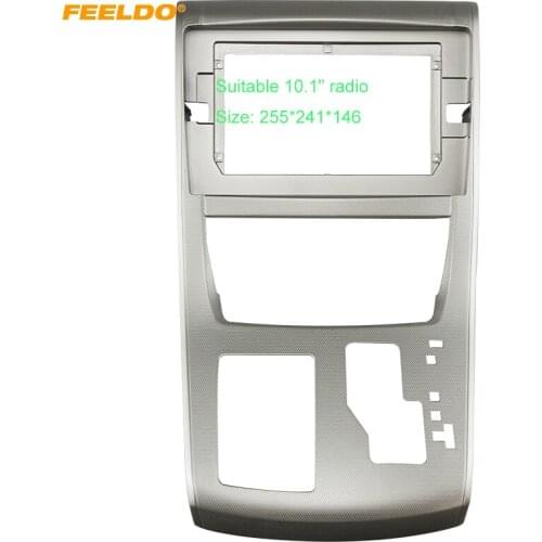 FEELDO Car Audio 2DIN Fascia Frame Adapter For Toyota Alhard 2008 (RHD) 10.1" Big Screen Dash Fitting Panel Frame Kit