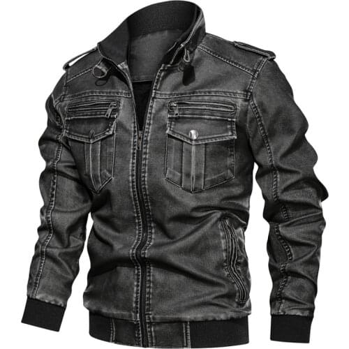 New Leather Jacket Men Winter Autumn Mens Motorcycle Jacket Windproof Outwear Male Brand Clothing L~6XL