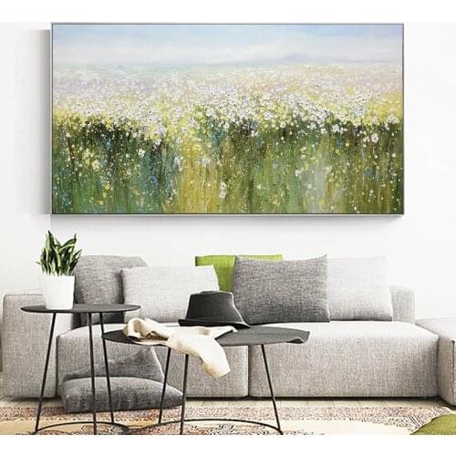 Best Handmade Flower Oil Painting On Canvas handmade Modern Wall Art Flower Picture For Living Room Wall painting Cuadros Decor