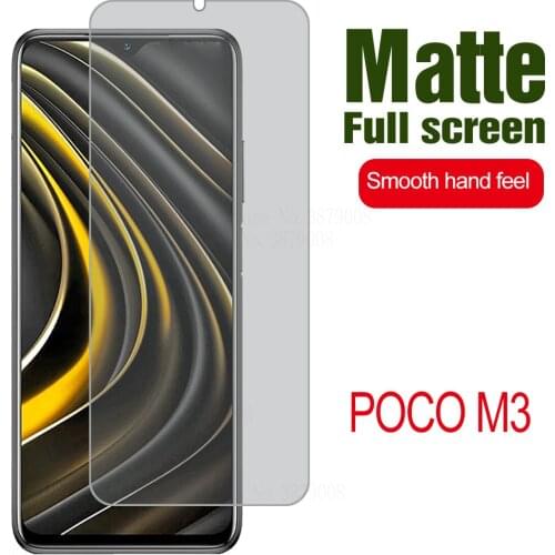 Matte Frosted Tempered Glass on poco M3 Screen Protector Film For Xiaomi poco M3 pocophone M3 M 3 Anti-fingerprint glass 9h
