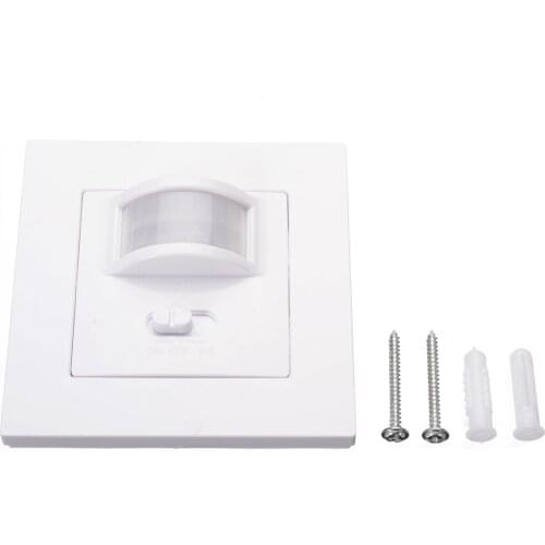 AC 220V Motion Sensor Switch 140 Degree Infrared PIR Motion Sensor Recessed Wall Lamp Bulb Switches
