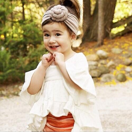 Cute Knot Baby Girl Headband Elastic Toddler Kds Headwear Solid Color Kawaii Baby Hair Accessories Soft Cotton Baby Turban 1-6Y
