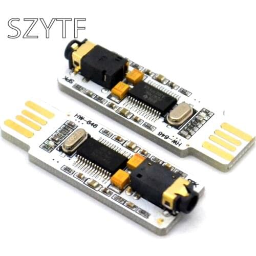 Mini USB sound card PCM2704 DAC decoder board from drive is suitable for notebook PC computer