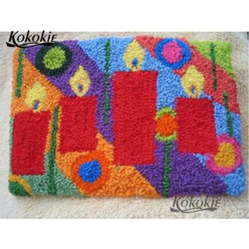 Diy tapijt cross stitch kits embroidery needlework sets knooppakket cushion Crocheting 3d latch hook kits rug cartoon vloerklee