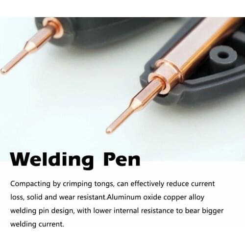 Portable Pure Copper Handheld DIY Spot-Welding Pen Accessory for 18650 Battery with 3mm Pin