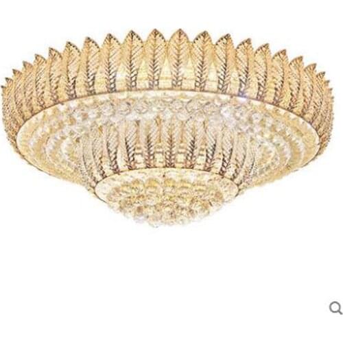 Simple Modern Crystal Lamp Round Living Room Ceiling Hall Light Bedroom Study Dining Room Dining Room Crystal Lighting Lighting