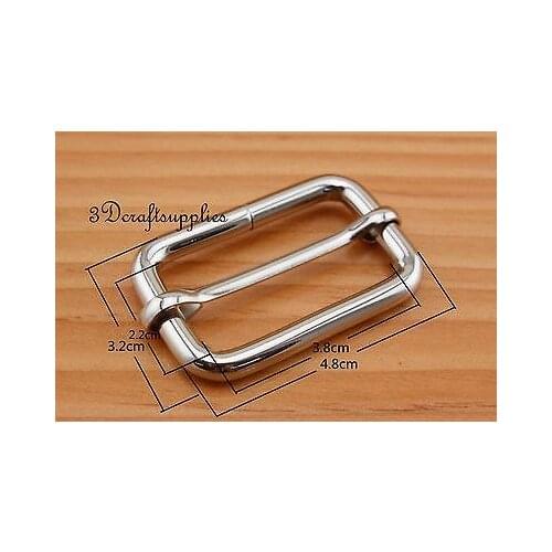 Strap adjuster rectangle sliders Heavy duty silver 38 mm 1 1/2 inch 10pcs U37