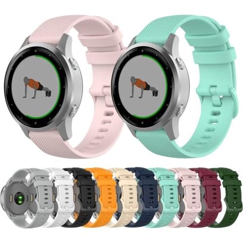 18mm 20mm 22mm Silicone Strap Band for Garmin vivomove3 3S vivoactive 4s Watchband Bracelet for Samsung Galaxy Active 2 Gear S3