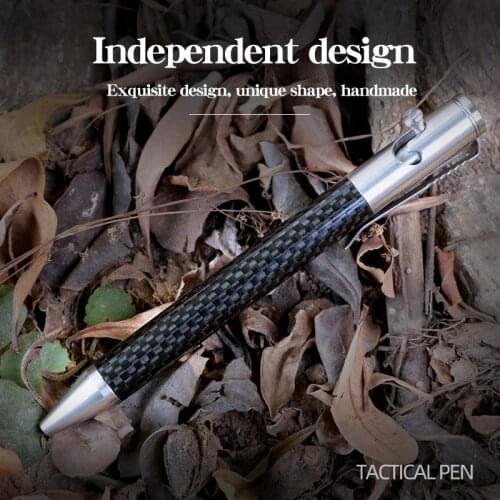 Stainless steel tactical pen, carbon fiber pen, multi-function broken window pen and writing one