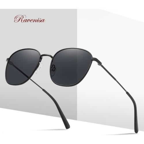 RAVENISA Retro Oval Sunglasses For Men Women Vintage 2020 Polarized Sun Glasses Round Metal Winter Driving Eyewear