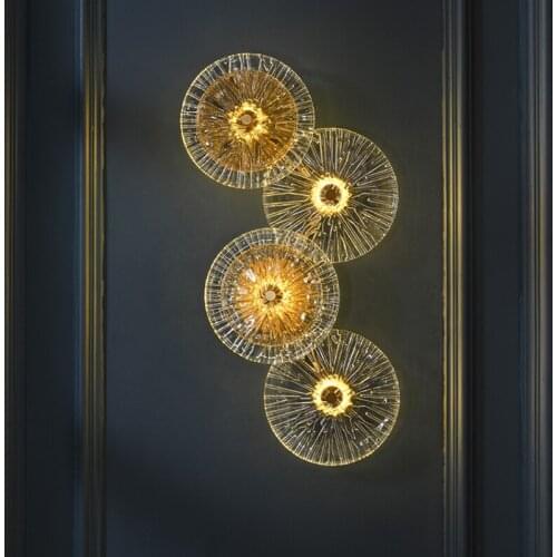 Modern Glass Led Wall Lamp For Study Living Room Decoration Stairs Aisle Sconce Bedroom Bedside Lights Wall Decor Light Fixtures