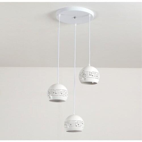 3 Heads White body LED Chandelier For Living Room Iron Lampara de techo Modern Chandelier Lamp indoor home fixture Lighting