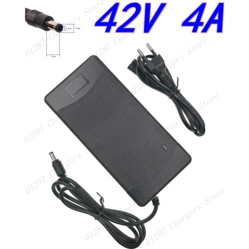 42V 4A Smart Battery Charger for 36V 37V Li-ion e-bike Electric Bicycle Battery Charger DC 5.5mm*2.1mm fast charging 10Series