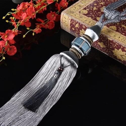 High-End Curtain Tassels New Chinese Style Hanging Ball Pack Silk Ball Hook Tassel Spot living room decoration topiary ball