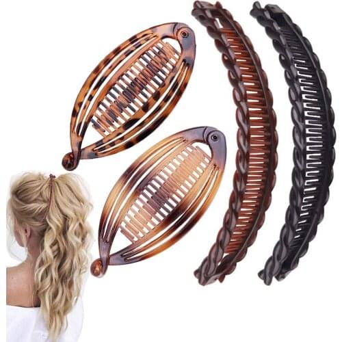 Women Girls Banana Clips Vintage Clincher Combs Tool for Thick Curly Fishtail Hair Accessories Clips Pins Barrettes Headdress