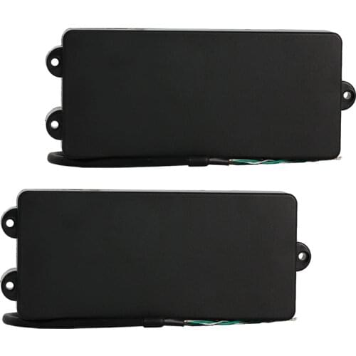 5 String Bass Guitar Pickup Humbucker Pickups for Electric Bass Bridge and Neck Set Parts Replacement Black