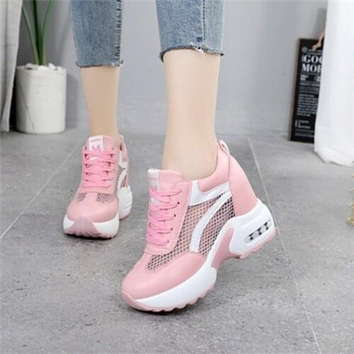 2021 Women Casual Platform Shoes Fashion High Heels Shoes Woman Wedges Women Shoes Increasing Casual Shoes zapatos mujer