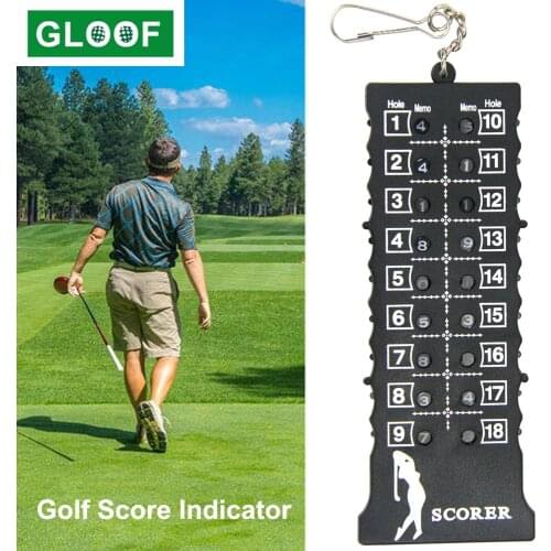 1Pcs 18 Hole Golf Stroke Putt Score Card Counter Golf Score Indicator with Key Chain Golf Score Counter Golf Training Aids