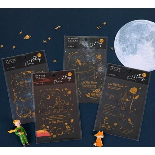 2sheets Vintage Planet litter prince series Bullet Journal Decorative PET Stickers Scrapbooking Stick Label Diary Album Stickers