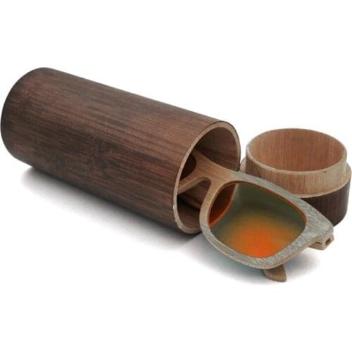 2018 Vintage Unisex Handmade Bamboo Wooden Sunglasses Box Frame Glasses Case Holder