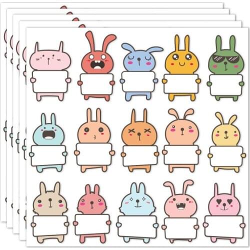5Sheets/pack Cute Cartoon Animal Labels For Hand Account Material DIY Scrapbooking Stationery Name Stickers