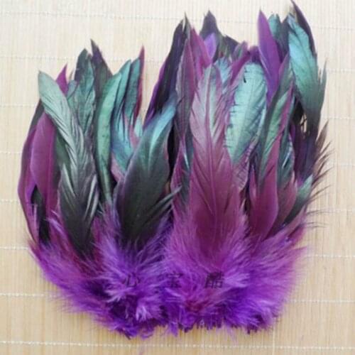50pcs Beautiful Rooster feathers 5-8''/12.5-20cm pheasant chicken plume Free shipping purple