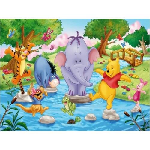 5D DIY Diamond Painting Scenery Diamond Cross Stitch Full Square/Round Diamond Embroidery Elephant Bears Home Decoration Mosaic