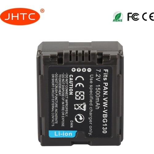 VW VBG130 Camera Battery 1500mAh For Panasonic VW-VBG130 VW-VBG070 VW-VBG260 SDR-H20 SDR-H28 SDR-H258 HDC-SD1 Batterie