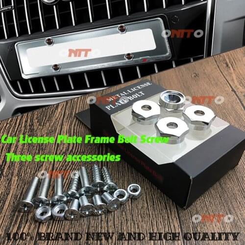 Alfa Romeo Logo Stickes Car License Plate Bolts Frame Screws for Alfa Romeo 147 156 159 164 166 4c 8c Giulietta Gt Mito Spider
