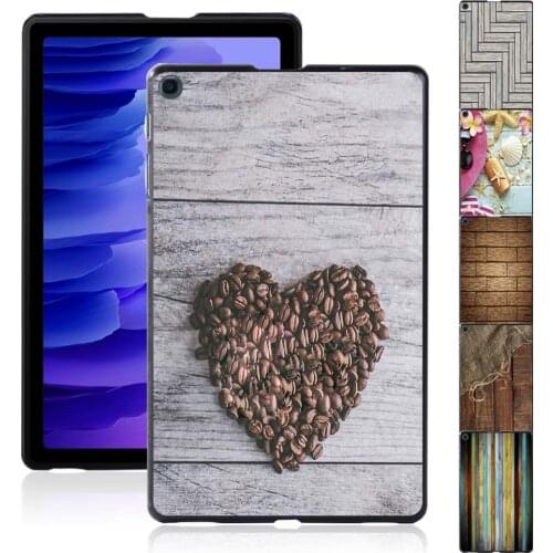 Tablet Case for Samsung Galaxy Tab A7 10.4 Inch 2020 T500/T505 Wood Grain Series Durable Back Shell + Free Stylus