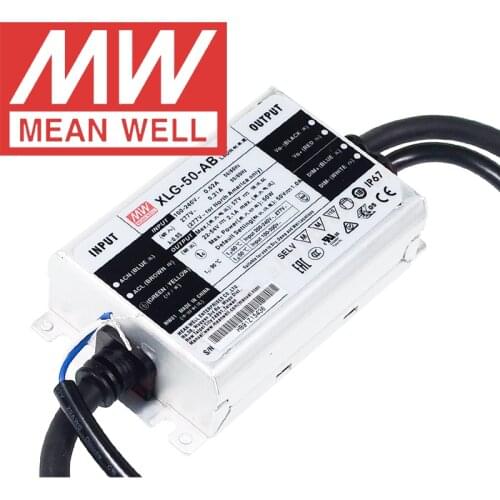 Mean Well XLG-50-AB IP67 Metal Case with PFC 3 in 1 dimming LED lighting meanwell 50W Constant power Mode LED Driver