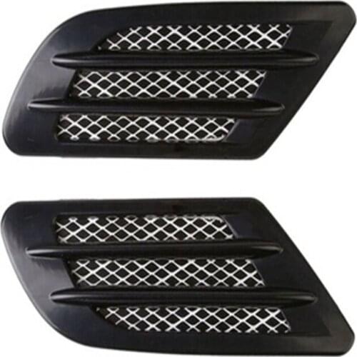 1pair Decorative Wind Nets Artificial Side Air Vents Fake Air Vents Artificial Air Outlets Car Decoration Car Stickers