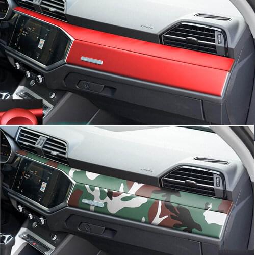 For Audi Q3 2019-2020 Interior Central Control Panel Door Handle 3D/5D Carbon Fiber Stickers Decals Car styling Accessorie