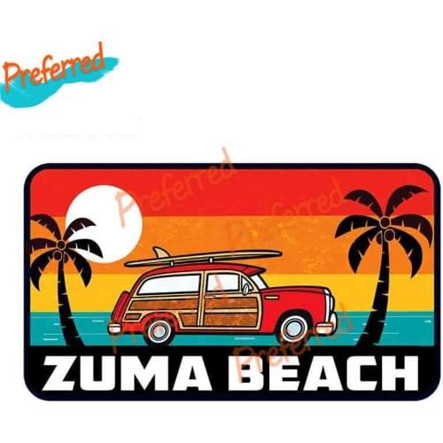 Personality Car Stickers and Decals Bumper Laptop for Zuma Beach California Surf Malibu Graphics Car Accessories