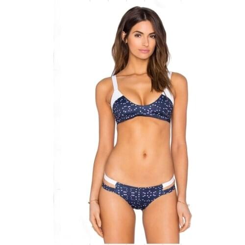 PREETEE Bikini Set Floral Print Sexy Brazilian Bikini Push Up Swimwear Women Swimsuit Female Bathing Suit Beach Stripe Swimsuit