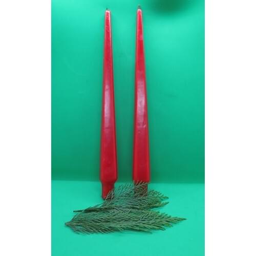 Missi 2 Li Red Pyramid Candlestick Candle-33 cm