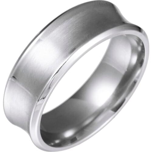 Simple Mens Ring Arc Stainless Steel Glossy Ring Fashion Mens Jewelry Party Gifts Business Pepe